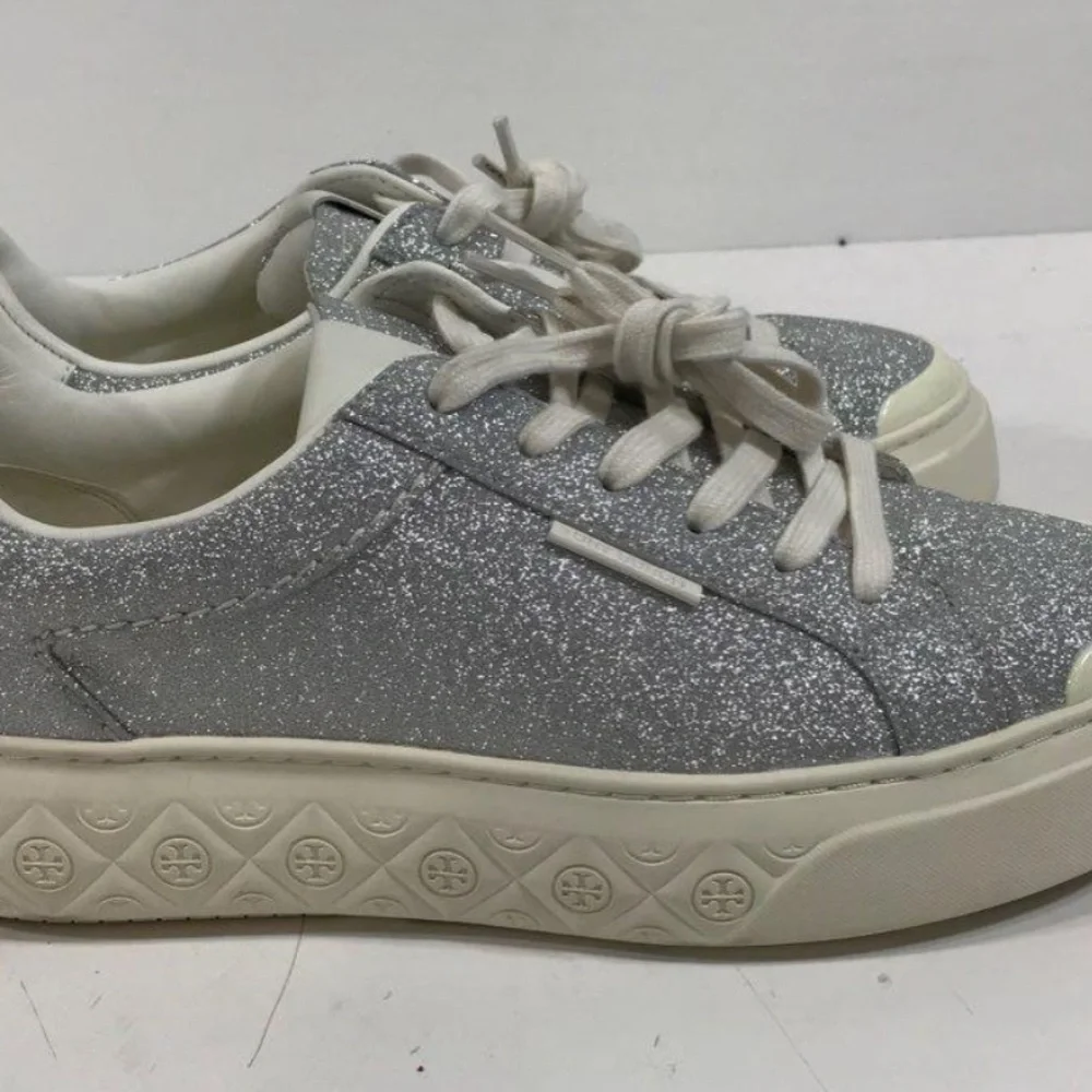 Tory Burch Ladybug Silver Glitter Women's Sneakers Size 8M